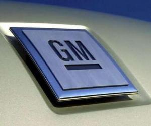 yapboz Logo GM veya General Motors. Araç Marka ABD
